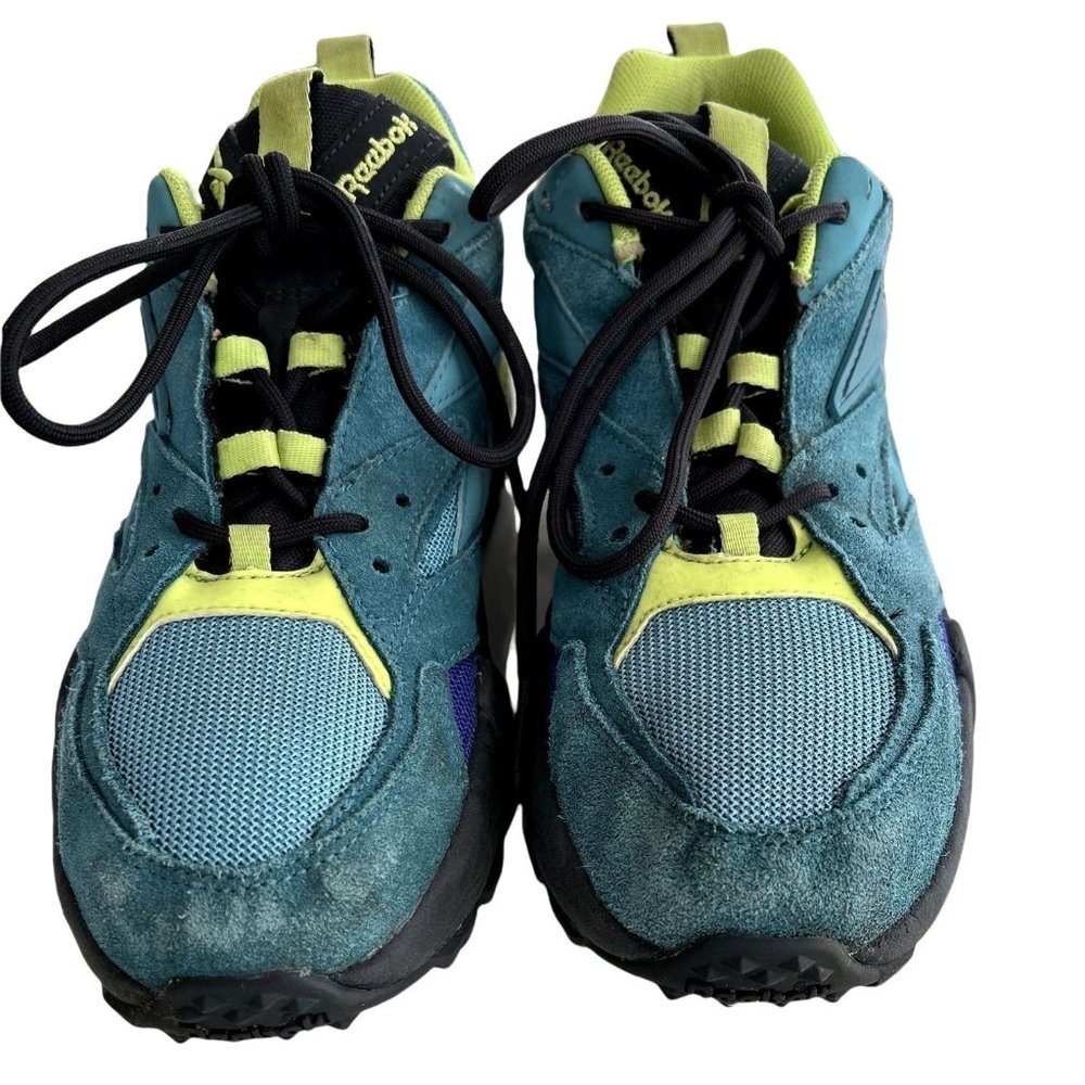 Reebok Women's AZTREK DOUBLE MIX TRAIL SHOES EG8907 TURQUOISE/BLACK/LIME 8.5M